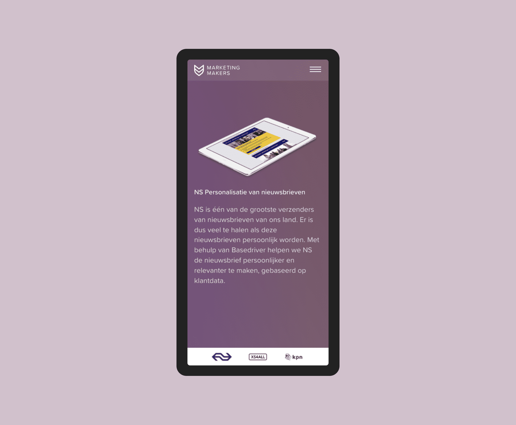 Marketing Makers webdesign - Freelance UX/UI Designer and Lead Amsterdam