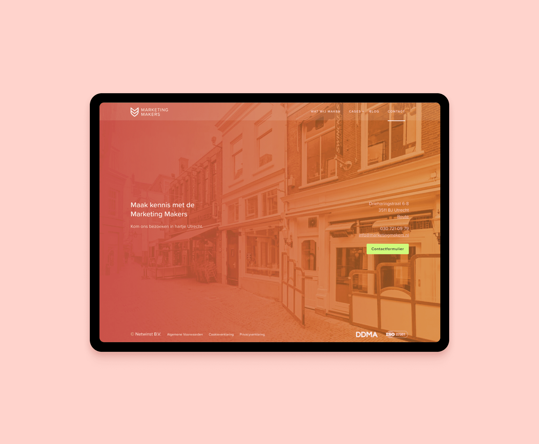Marketing Makers webdesign - Freelance UX/UI Designer and Lead Amsterdam