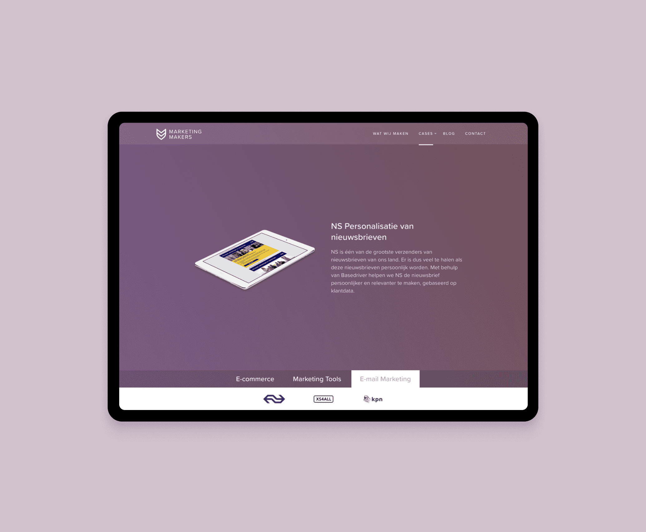 Marketing Makers webdesign - Freelance UX/UI Designer and Lead Amsterdam