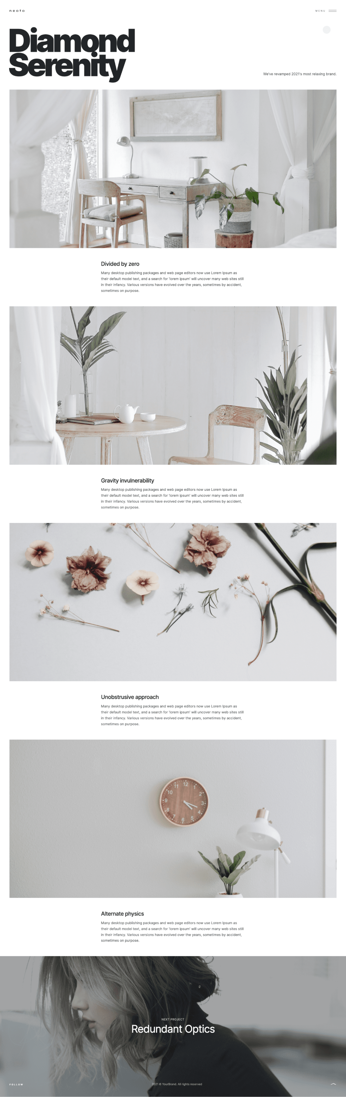 Neoto Website Template - Freelance UX/UI Designer Amsterdam