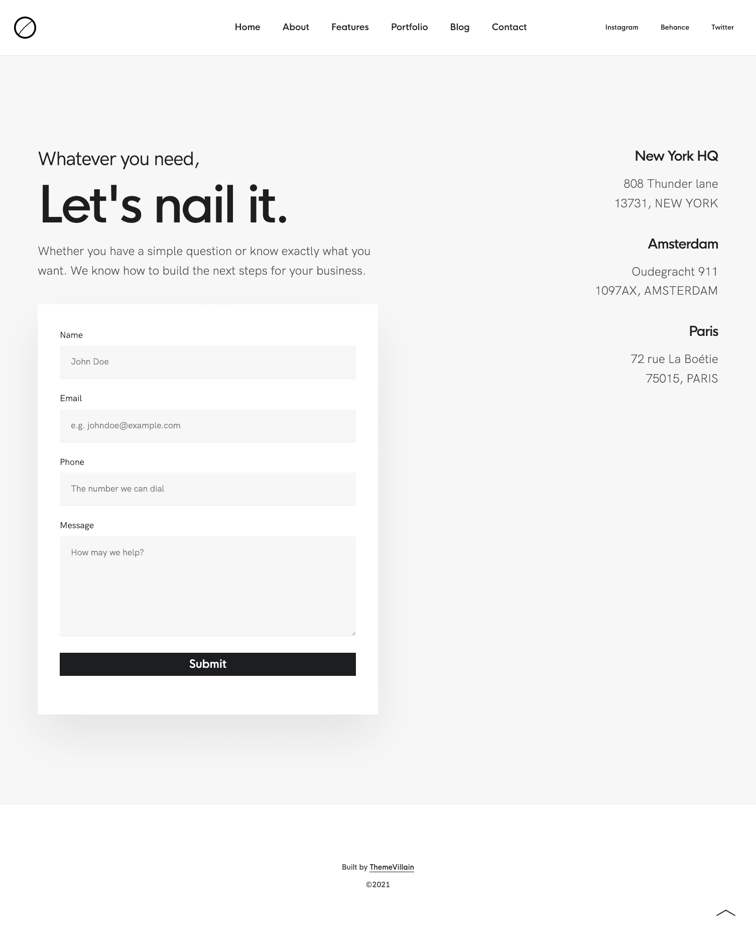 Nevo Website Template - Freelance UX/UI Designer Amsterdam