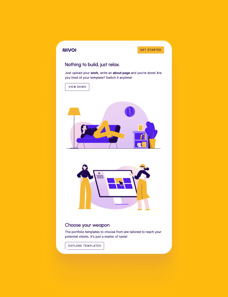 Nivoi Promo site - Freelance UX/UI Designer Amsterdam
